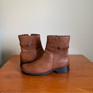 Clarks Brown Leather Ankle Boots